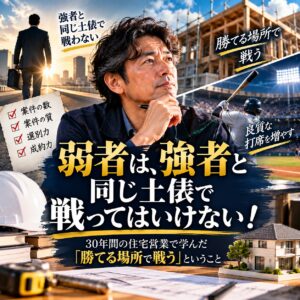 弱者は、強者と同じ土俵で戦ってはいけない！30年以上の実務経験で学んだ「勝てる場所で戦う」ということ