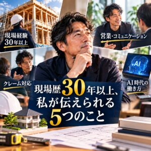 現場歴30年以上―営業・コミュニケーション・クレーム対応・AI時代の働き方―私が伝えられる5つのこと